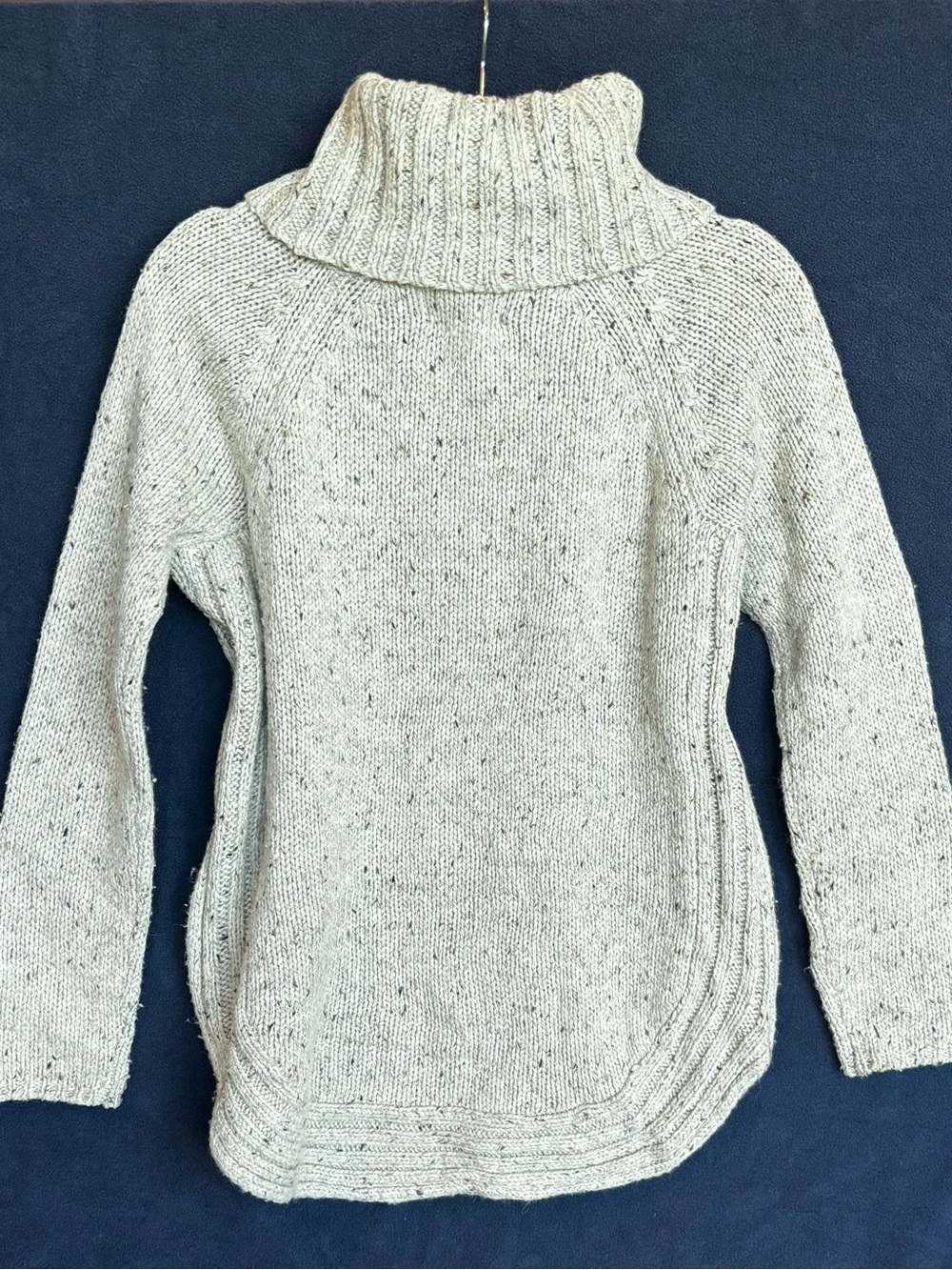 Cynthia Rowley Cream Speckled Turtleneck Sweater
